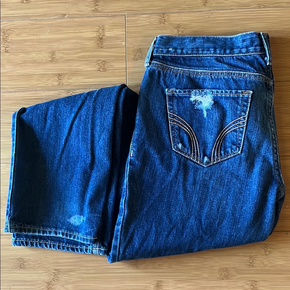Hollister Blue Relaxed Jeans with Classic Indigo Wash